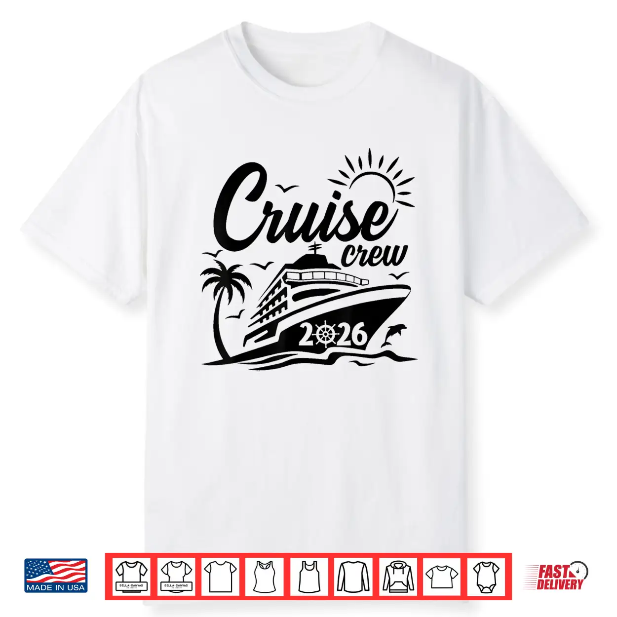 Cruise Crew 2026 Matching Family Summer Beach Vacation Trip Shirt Cruise Crew 2026 Matching Family Summer Beach Vacation Trip Shirt