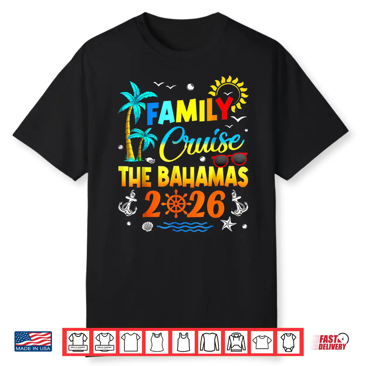 Family Cruise The Bahamas 2026 Summer Matching Vacation Shirt Family Cruise The Bahamas 2026 Summer Matching Vacation Shirt