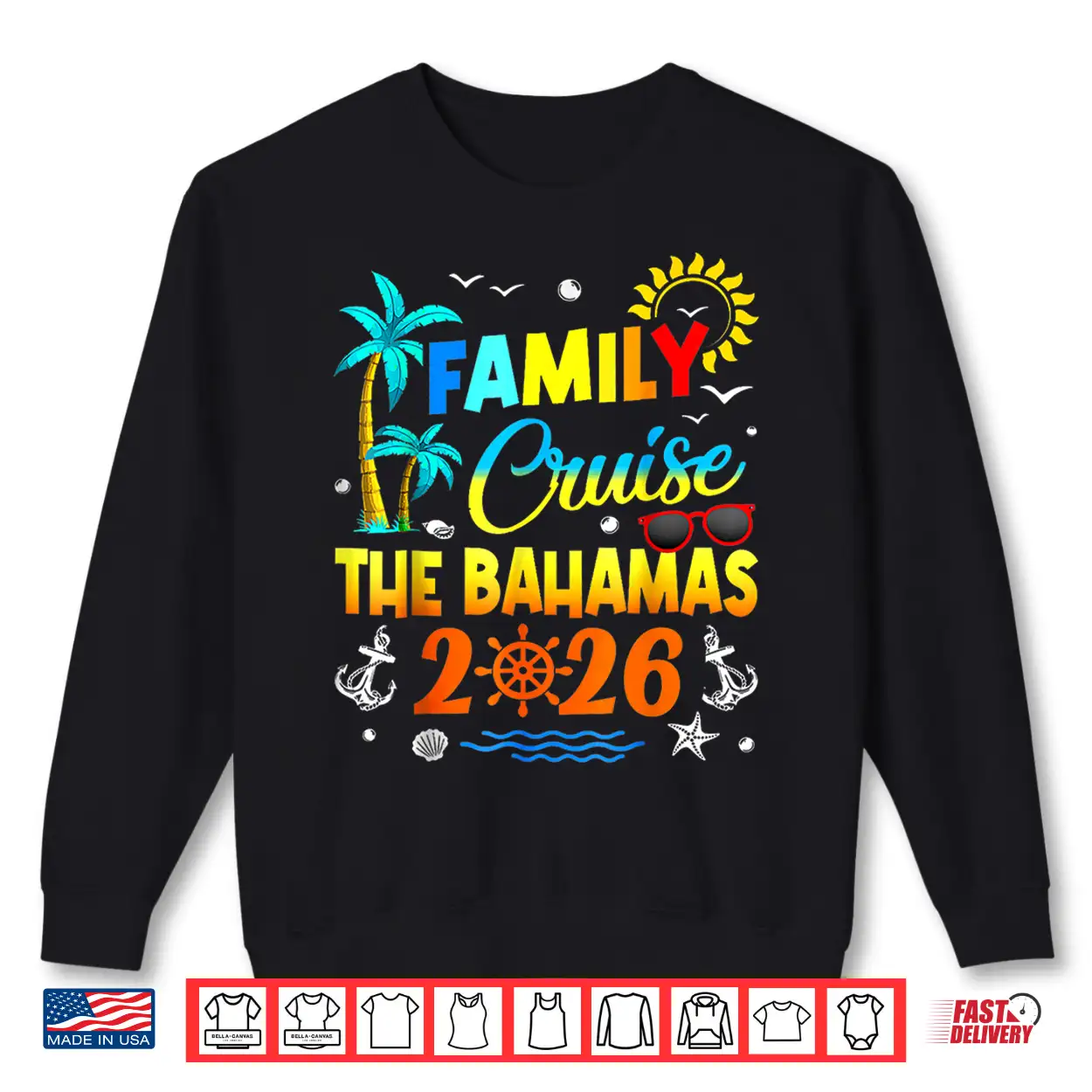 Family Cruise The Bahamas 2026 Summer Matching Vacation Shirt Family Cruise The Bahamas 2026 Summer Matching Vacation Shirt