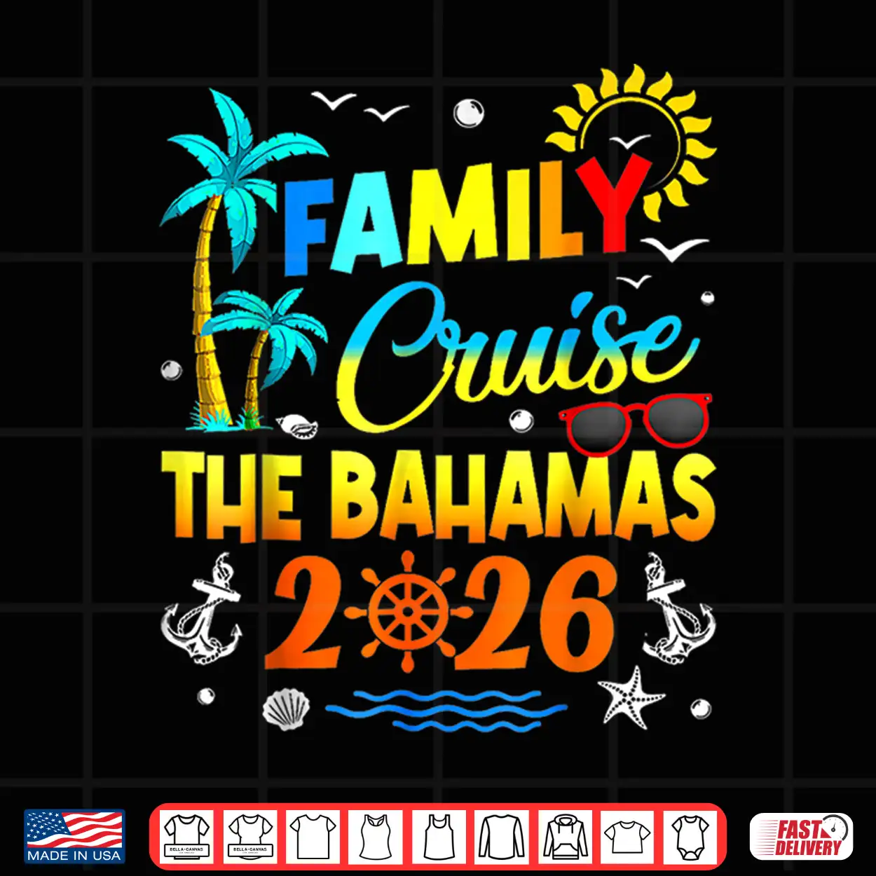 Family Cruise The Bahamas 2026 Summer Matching Vacation Shirt Family Cruise The Bahamas 2026 Summer Matching Vacation Shirt
