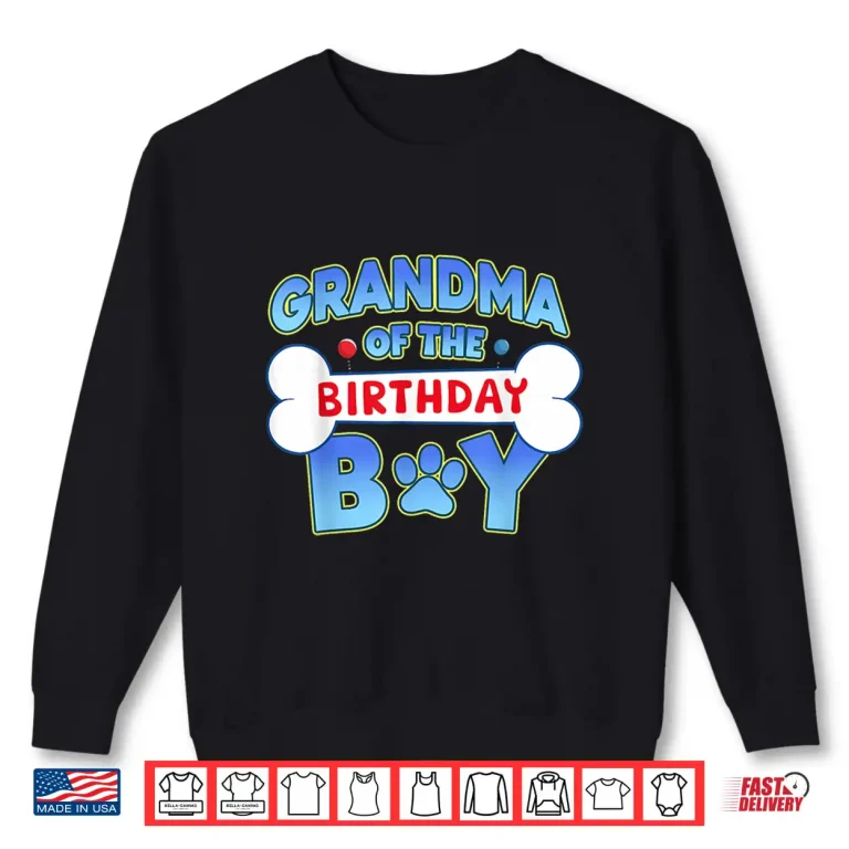 Sweatshirt Grandma Of The Birthday Boy Matching Dog Family Bday Party Shirt