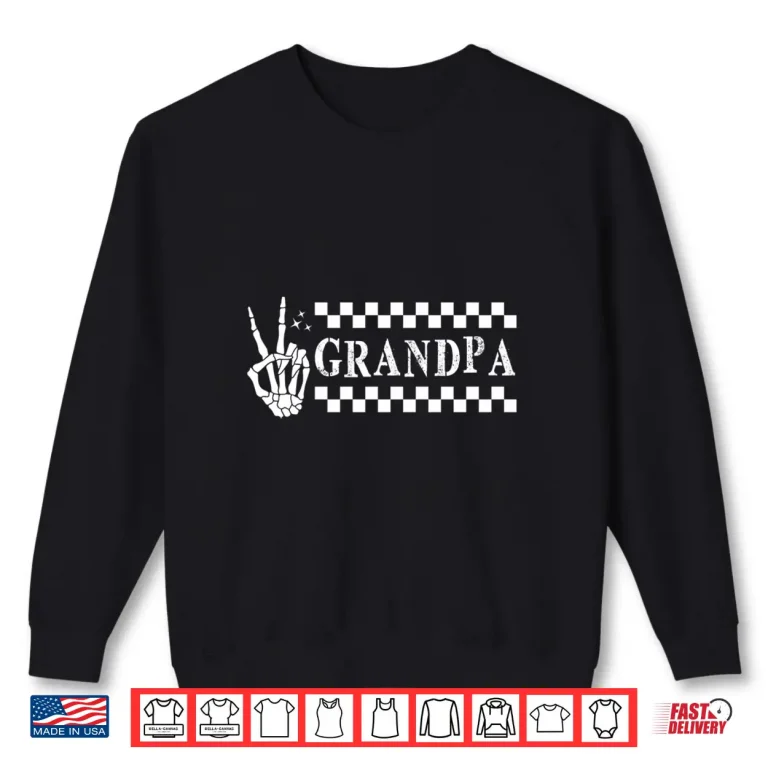 Sweatshirt Grandpa Family Birthday Matching Bad Two The Bone Bday Long Sleeve Shirt