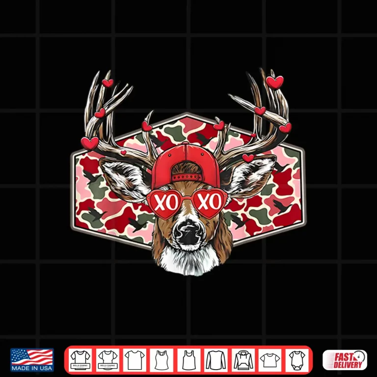 Design Camo Xoxo Valentine Buck Deer Hunting Season Family Matching Shirt