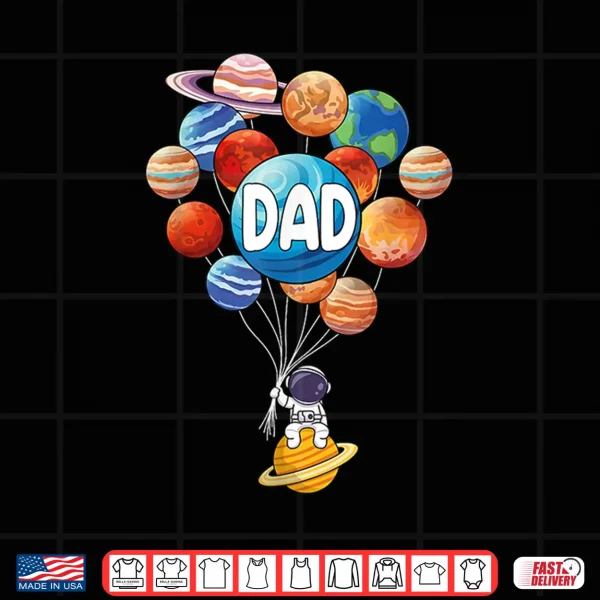 Design Dad Daddy Astronaut Planets Stem Space Family Matching Shirt