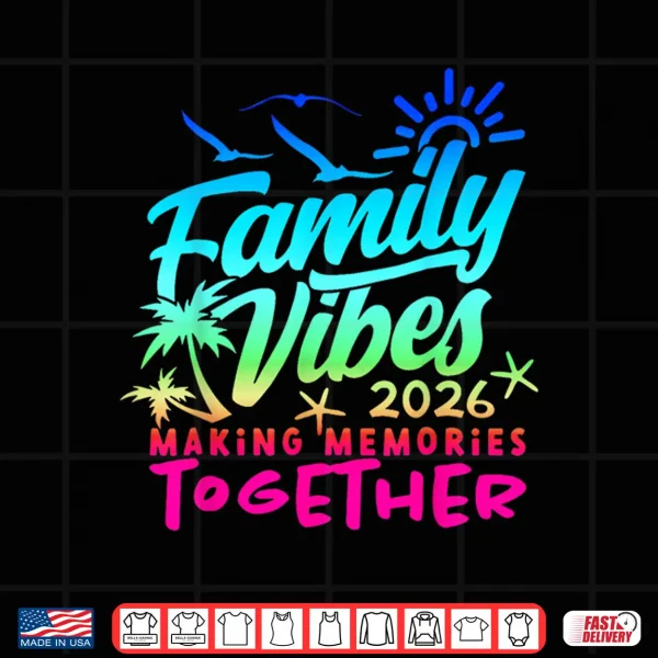 Design Family Vacation 2026 Beach Matching Family Summer Vacation Shirt