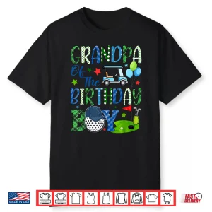 Grandpa Of The Birthday Boy Golf Sport Matching Family Shirt