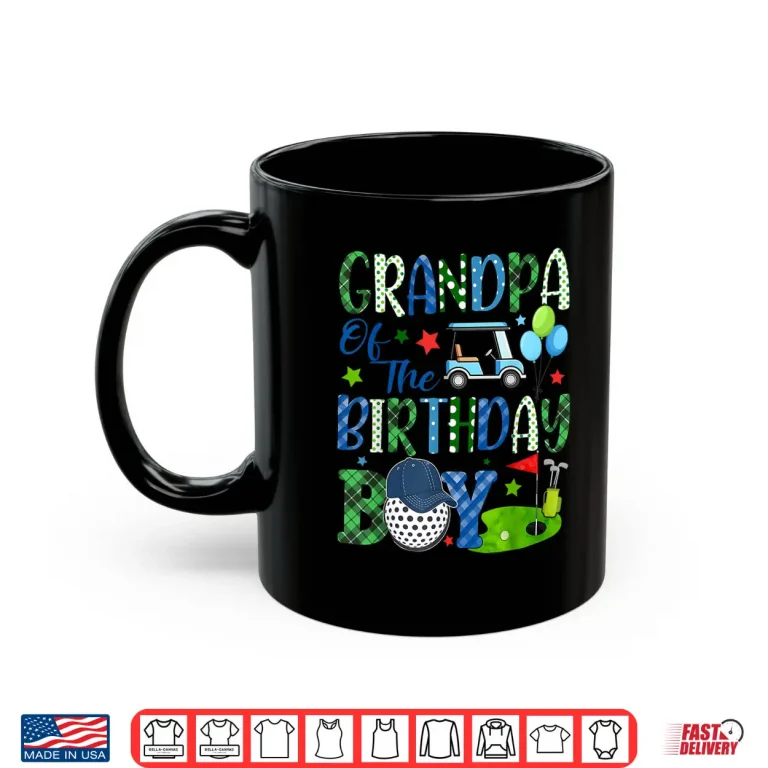 Mug Grandpa Of The Birthday Boy Golf Sport Matching Family Shirt