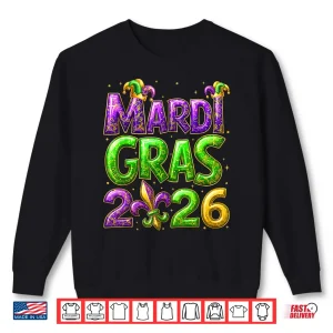 Sweatshirt Mardi Gras 2026 Family Matching Costume Pjs Women Kid Men Shirt