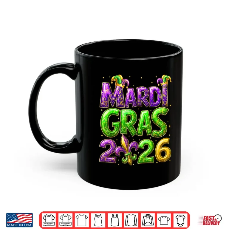 Mug Mardi Gras 2026 Family Matching Costume Pjs Women Kid Men Shirt
