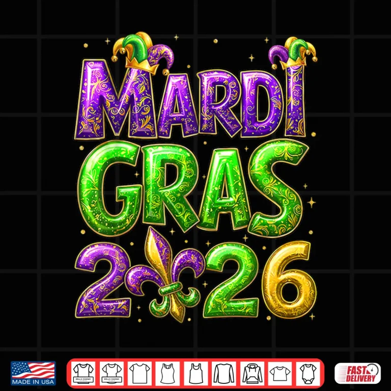 Design Mardi Gras 2026 Family Matching Costume Pjs Women Kid Men Shirt