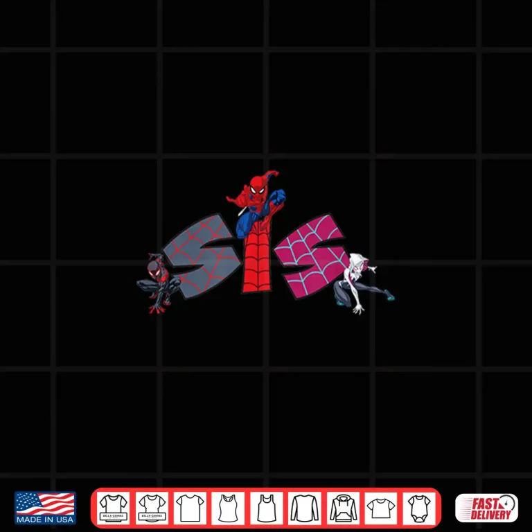 Design Marvel Spider Man Trio Sis Sister Family Trip Matching Shirt