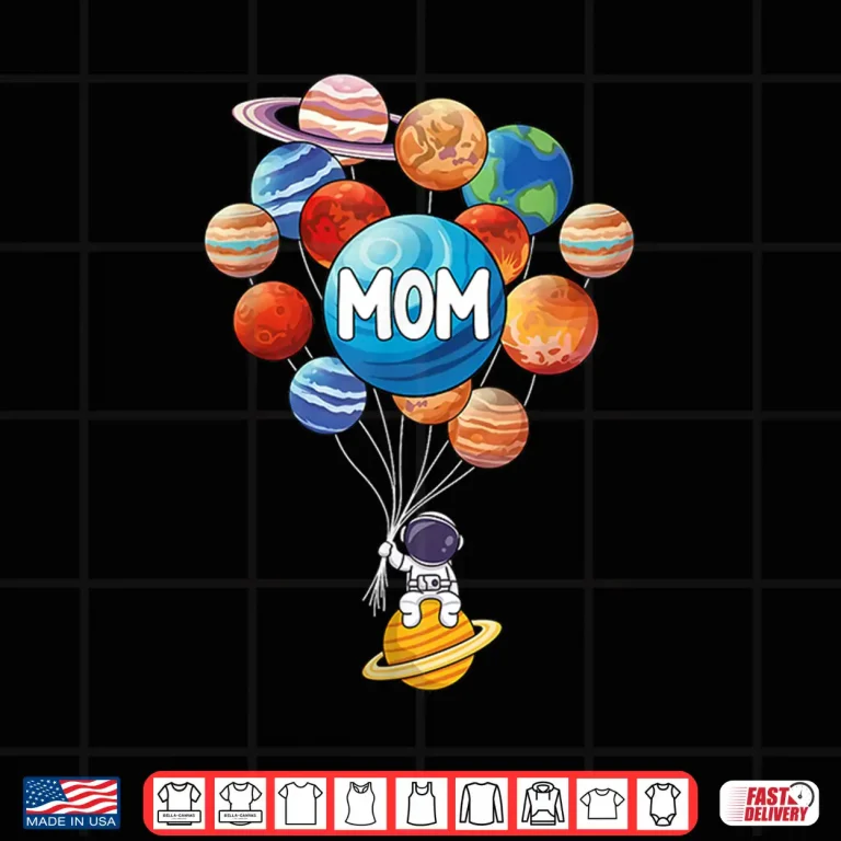 Design Mom Mama Astronaut Planets Stem Space Family Matching Shirt