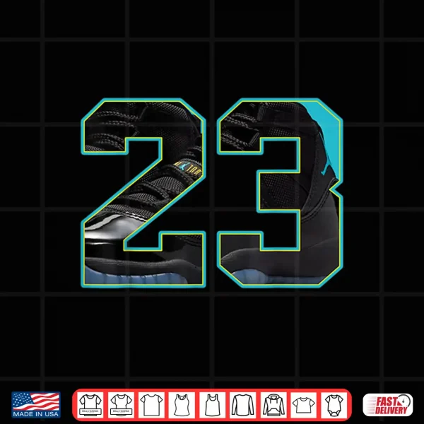 Design Number 23 Drip Tee Gamma Blue 11S Matching Outfit Shirt