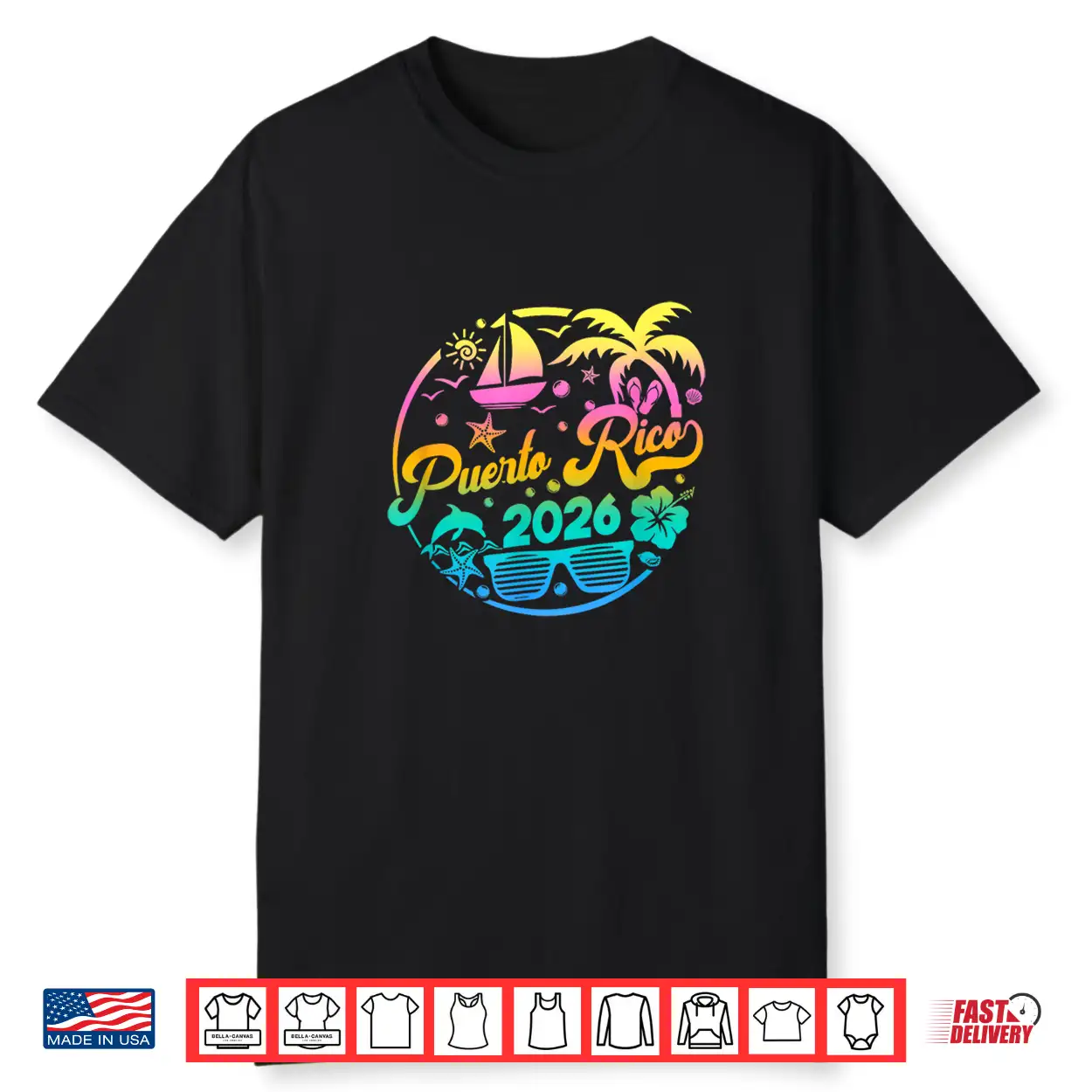 Puerto Rico 2026 Family Vacation Beach Matching Group Shirt Puerto Rico 2026 Family Vacation Beach Matching Group Shirt