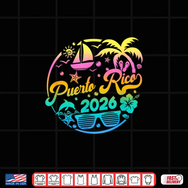 Puerto Rico 2026 Family Vacation Beach Matching Group Shirt 4 Design Puerto Rico 2026 Family Vacation Beach Matching Group Shirt