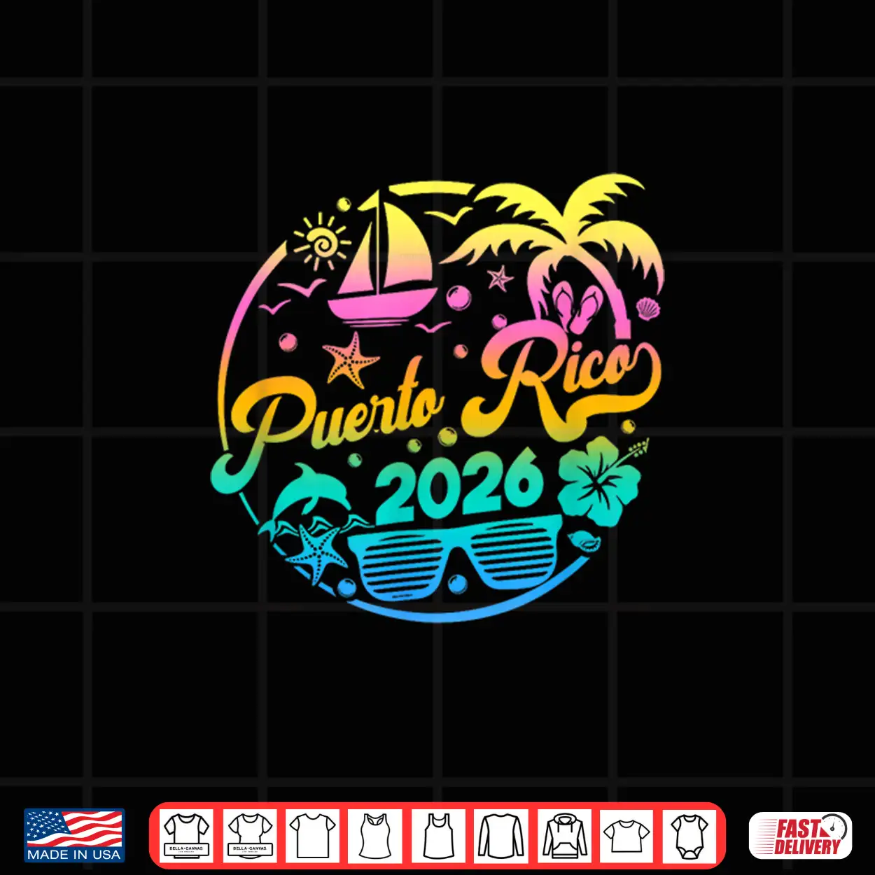 Puerto Rico 2026 Family Vacation Beach Matching Group Shirt Puerto Rico 2026 Family Vacation Beach Matching Group Shirt