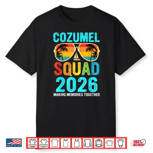 Retro Cozumel Squad 2026 Matching Cruise Family Crew Shirt