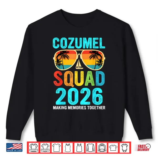 Sweatshirt Retro Cozumel Squad 2026 Matching Cruise Family Crew Shirt