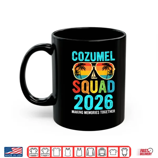 Mug Retro Cozumel Squad 2026 Matching Cruise Family Crew Shirt