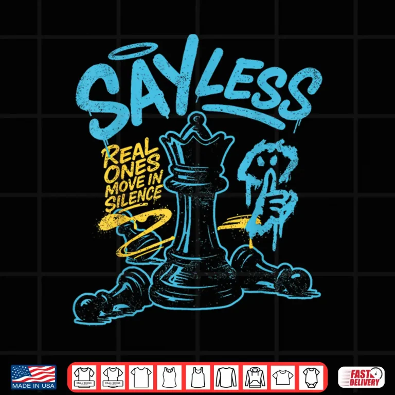 Design Say Less Streetwear Retro Matching Gamma Blue Shirt