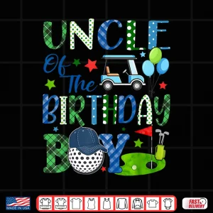 Design Uncle Of The Birthday Boy Golf Sport Matching Family Shirt