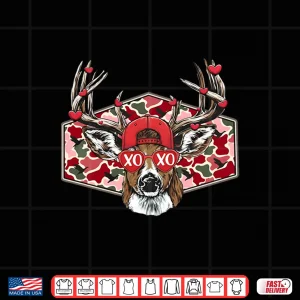 Design Camo Xoxo Valentine Buck Deer Hunting Season Family Matching Long Sleeve Shirt