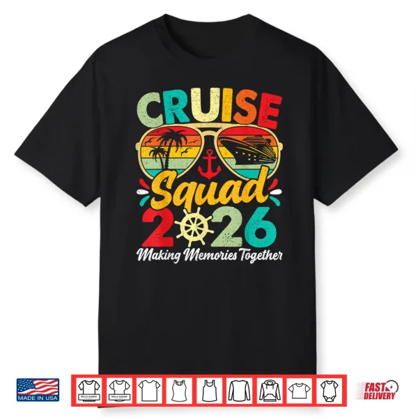 Cruise Squad 2026 Summer Vacation Matching Family Vintage Shirt
