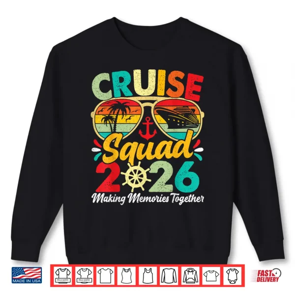 Sweatshirt Cruise Squad 2026 Summer Vacation Matching Family Vintage Shirt
