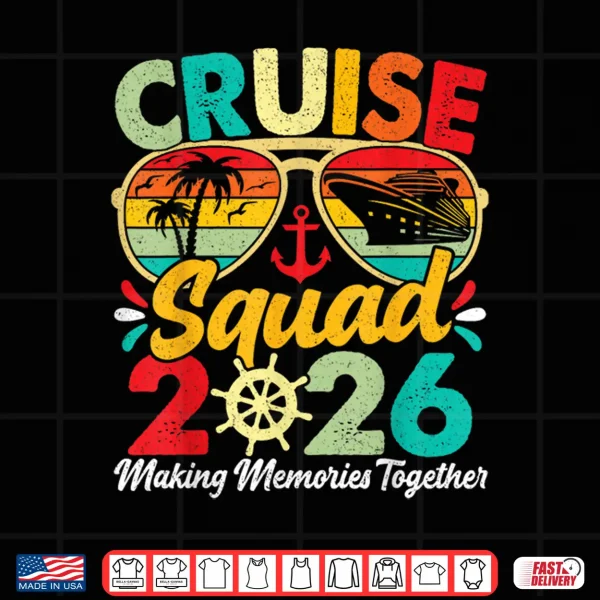 Design Cruise Squad 2026 Summer Vacation Matching Family Vintage Shirt