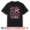 Dad Of The Birthday Girl Bow Cute Pink Matching Family Party Long Sleeve Shirt