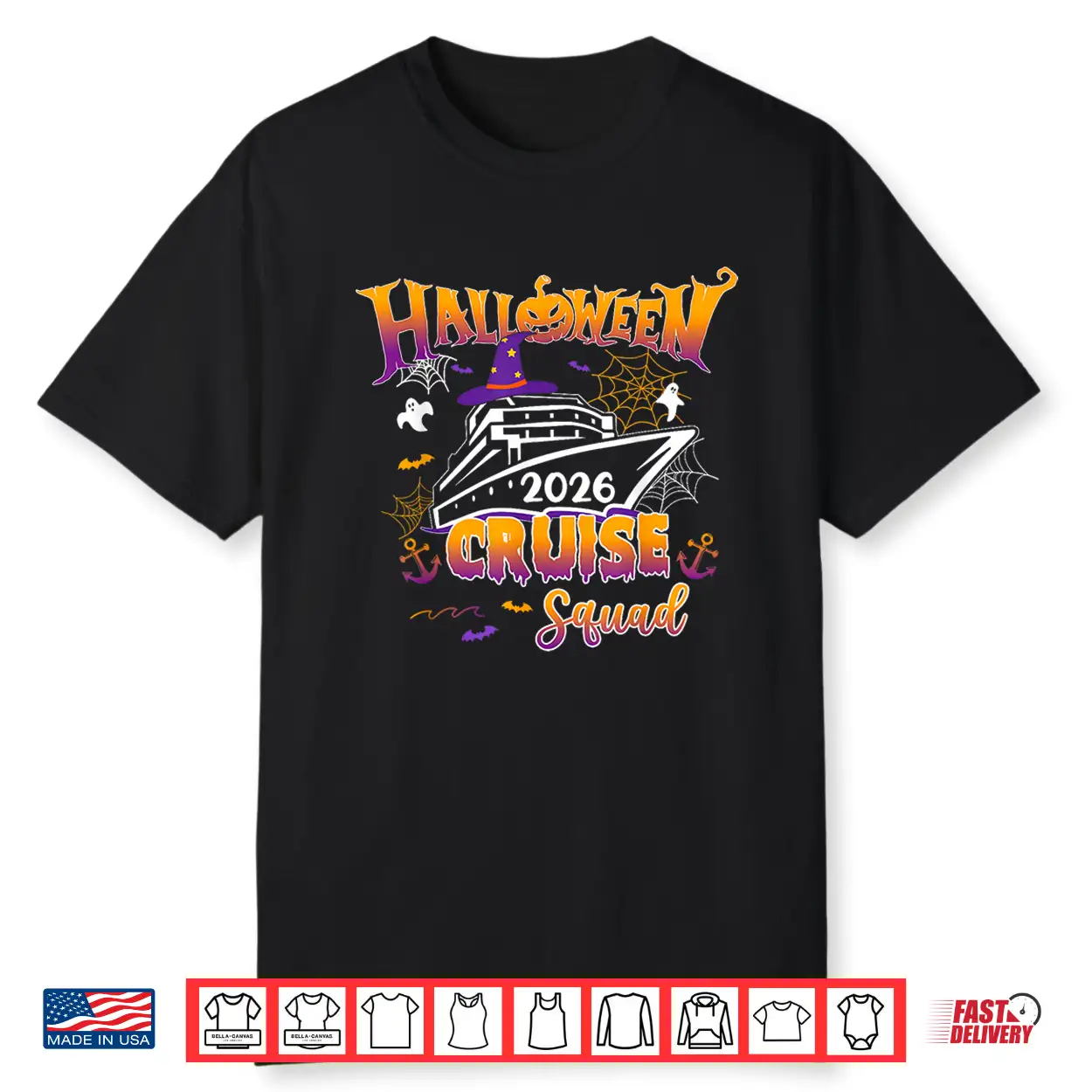 Halloween Cruise Squad 2026 Matching Family Cruising Crew Shirt Halloween Cruise Squad 2026 Matching Family Cruising Crew Shirt