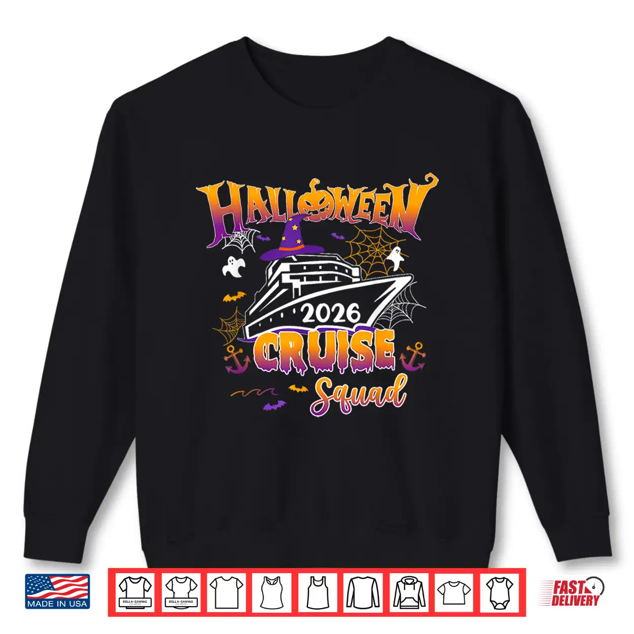 Halloween Cruise Squad 2026 Matching Family Cruising Crew Shirt Halloween Cruise Squad 2026 Matching Family Cruising Crew Shirt