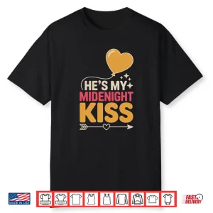 He’S My Midnight Kiss Happy New Year Matching Couples Long Sleeve Shirt