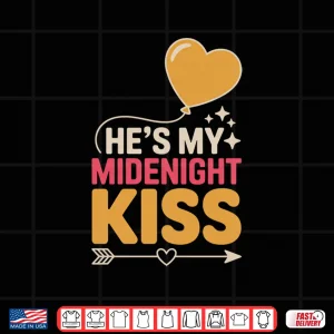 Design HeS My Midnight Kiss Happy New Year Matching Couples Long Sleeve Shirt