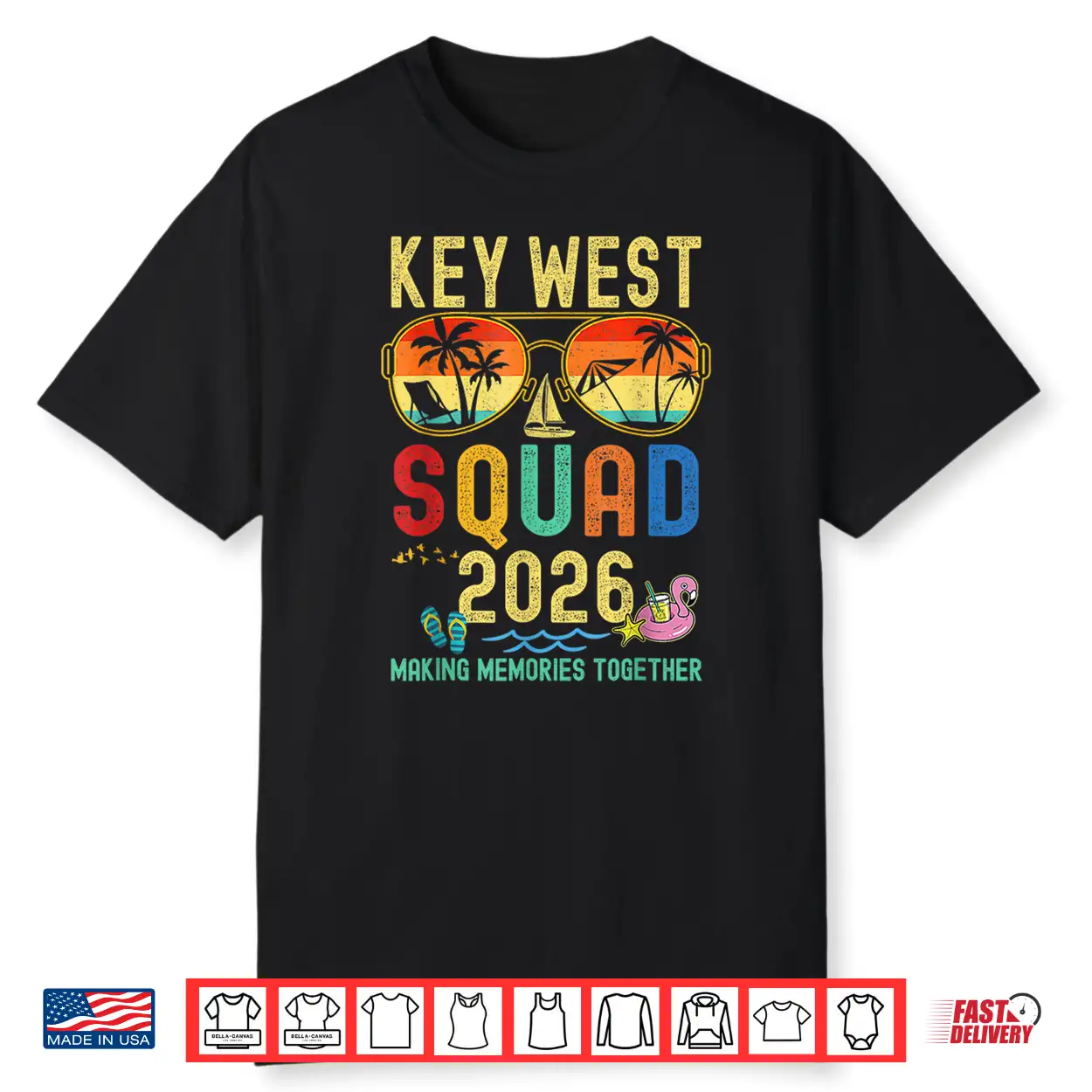 Key Vintage West Squad 2026 Matching Florida Vacay Sunset Shirt Key Vintage West Squad 2026 Matching Florida Vacay Sunset Shirt