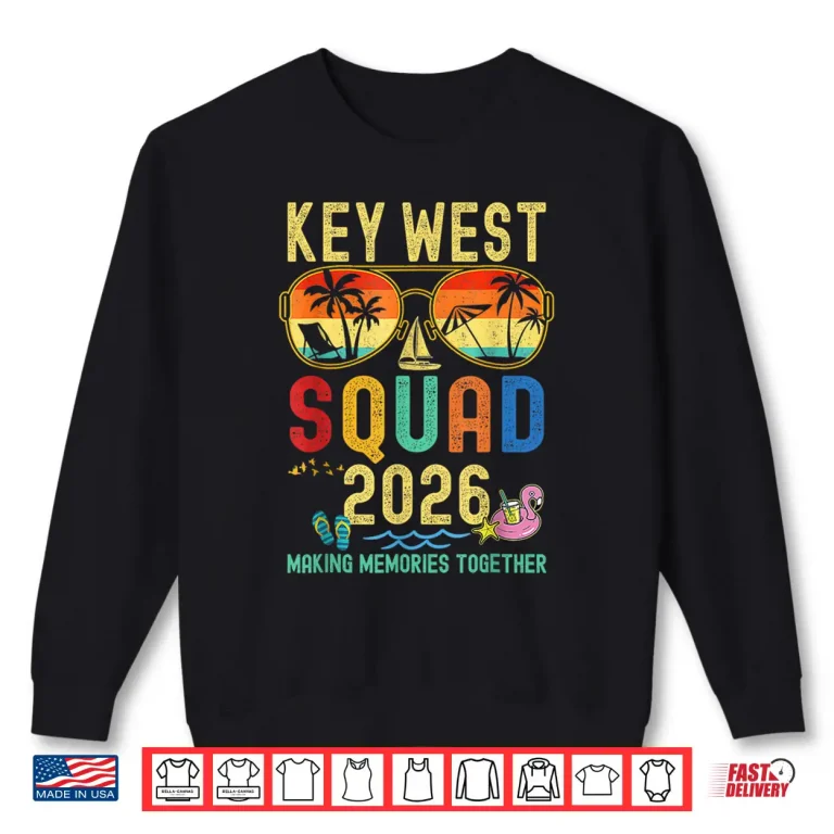 Sweatshirt Key Vintage West Squad 2026 Matching Florida Vacay Sunset Shirt