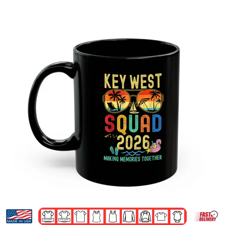 Mug Key Vintage West Squad 2026 Matching Florida Vacay Sunset Shirt