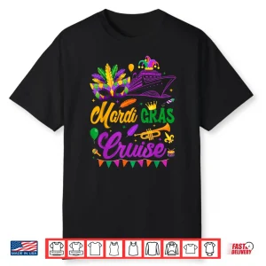 Mardi Gras Cruise Ship Mask Family Matching Shirt