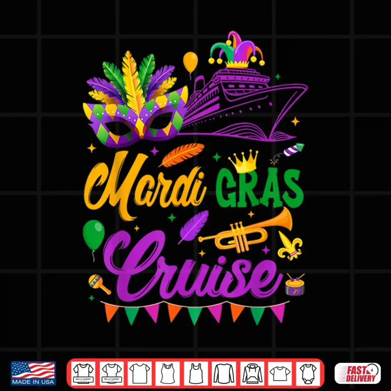 Design Mardi Gras Cruise Ship Mask Family Matching Shirt