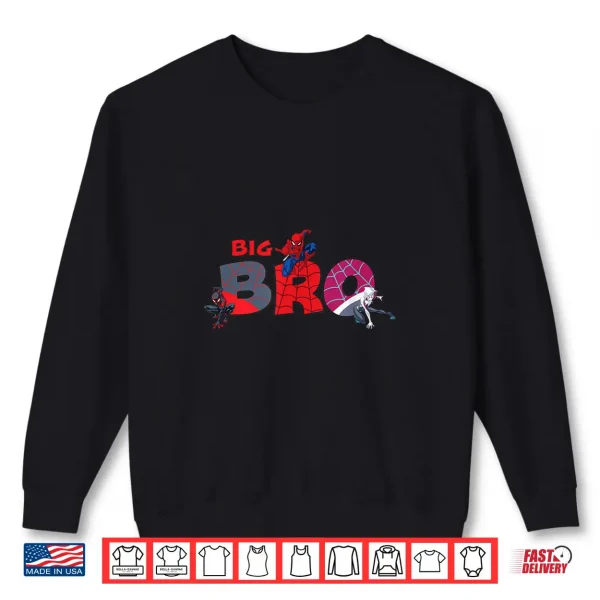 Sweatshirt Marvel Spider Man Trio Big Bro Brother Family Trip Matching Shirt
