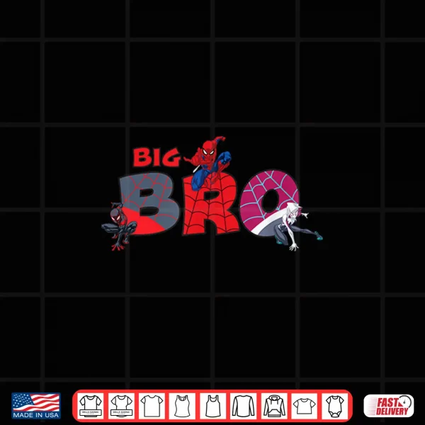 Design Marvel Spider Man Trio Big Bro Brother Family Trip Matching Shirt