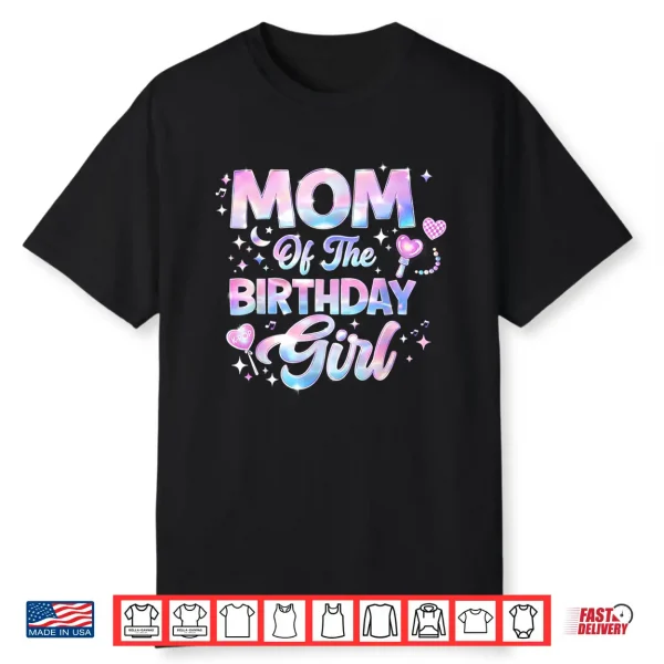 Mom Of The Birthday Girl Kpop Family Matching Party Shirt