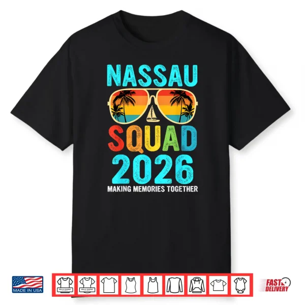Retro Nassau Squad 2026 Matching Cruise Family Crew Shirt