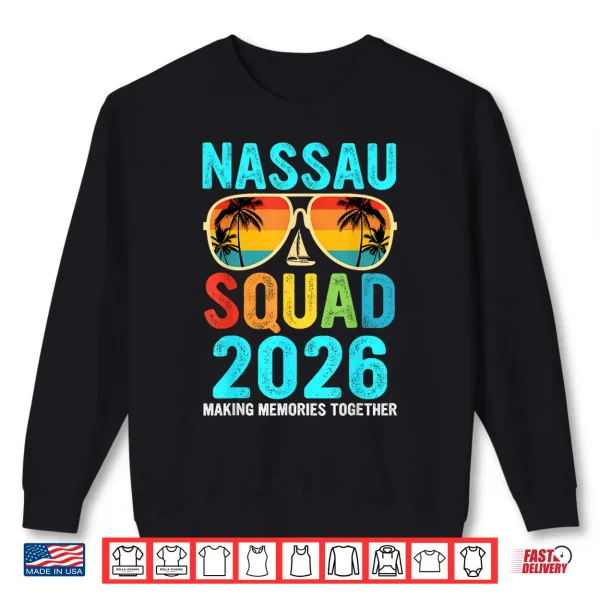 Sweatshirt Retro Nassau Squad 2026 Matching Cruise Family Crew Shirt