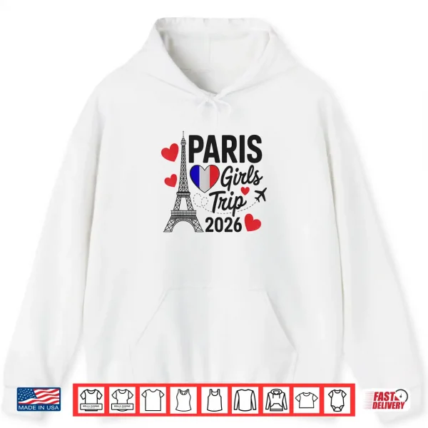 Hoodie Sassy Girls Trip Paris 2026 Vacation Kids Reunion Matching Shirt