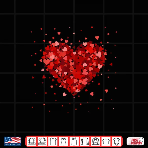 Design Valentine Heart Shirt Couple Matching For Men Women Shirt