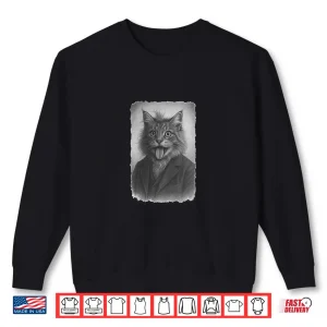 Sweatshirt Albert Einstein Tongue Cat Lovers Shirt