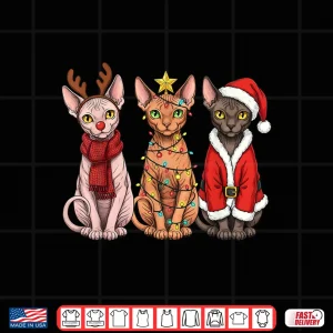 Christmas Sphynx Cat Santa Reindeer Shirt 4 Design Christmas Sphynx Cat Santa Reindeer Shirt