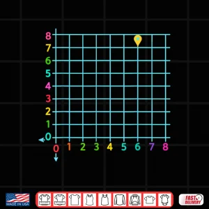 Design Coordinate 6 7 Math Teacher Colorful Shirt