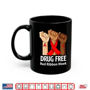 Mug Red Ribbon Week Say No to Drugs Hands Drug Free Anti Drug Shirt